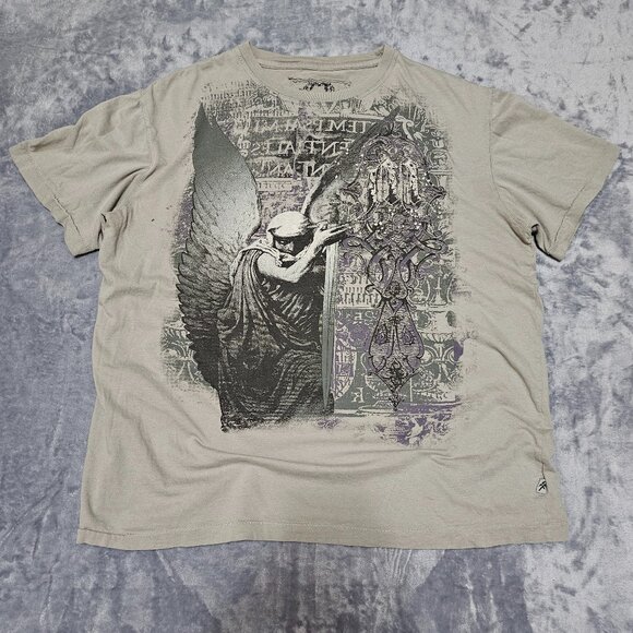 VINTAGE Y2K Modern Culture T-Shirt Angel Warrior Affliction Style Size XXL - Picture 1 of 11